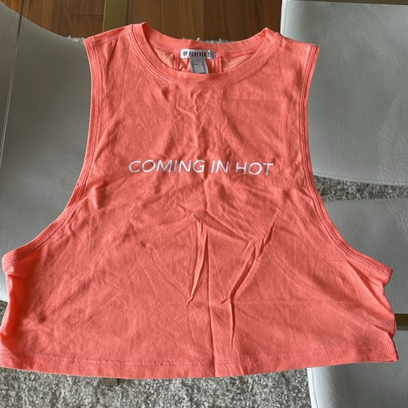 Coming in Hot Crop Workout Tank - Picture 1 of 7